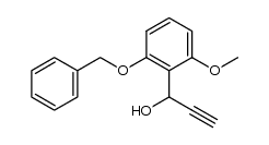 1-(2-Benzyloxy-6-methoxyphenyl)prop-2-in-1-ol结构式