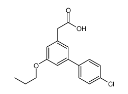 4'-Chloro-5-propoxy-3-biphenylacetic acid结构式