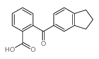 2-(2,3-dihydro-1H-indene-5-carbonyl)benzoic acid structure