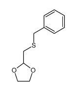 2-(benzylsulfanylmethyl)-1,3-dioxolane Structure