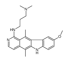 N-(9-methoxy-5,11-dimethyl-6H-pyrido[4,3-b]carbazol-1-yl)-N',N'-dimethylpropane-1,3-diamine Structure