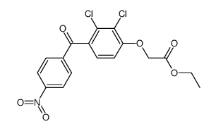 ethyl 2,3-dichloro-4-(4-nitrobenzoyl)phenoxyacetate Structure