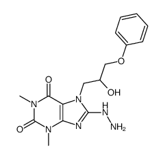 8-hydrazinyl-7-(2-hydroxy-3-phenoxypropyl)-1,3-dimethyl-3,7-dihydro-1H-purine-2,6-dione Structure