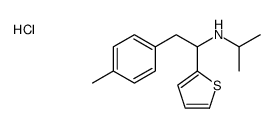 N-[2-(4-methylphenyl)-1-thiophen-2-ylethyl]propan-2-amine,hydrochloride Structure