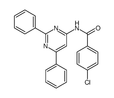 4-chloro-N-(2,6-diphenylpyrimidin-4-yl)benzamide结构式