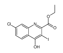 7-chloro-4-hydroxy-3-iodo-quinoline-2-carboxylic acid ethyl ester结构式