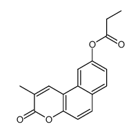 2-methyl-9-propionyloxy-benzo[f]chromen-3-one Structure