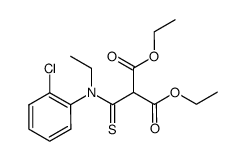 diethyl 2-((2-chlorophenyl)(ethyl)carbamothioyl)malonate Structure