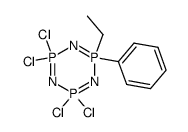 2,2,4,4-Tetrachloro-6-ethyl-6-phenyl-2λ5,4λ5,6λ5-[1,3,5,2,4,6]triazatriphosphinine Structure