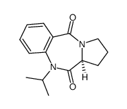 (S)-10-isopropyl-1,2,3,11a-tetrahydro-5H-benzo[e]pyrrolo[1,2-a][1,4]diazepine-5,11(10H)-dione结构式