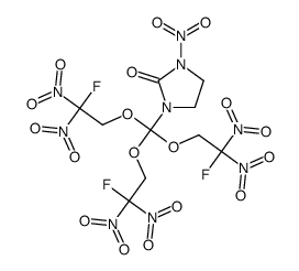 1-nitro-3-[tris(2-fluoro-2,2-dinitroethoxy)methyl]imidazolidin-2-one结构式