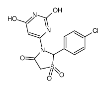 2-(4-Chloro-phenyl)-3-(2,6-dihydroxy-pyrimidin-4-yl)-1,1-dioxo-1λ6-thiazolidin-4-one Structure