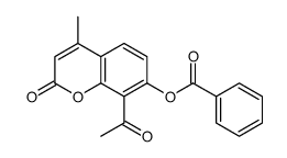 (8-acetyl-4-methyl-2-oxochromen-7-yl) benzoate Structure