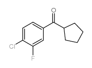 4-CHLORO-3-FLUOROPHENYL CYCLOPENTYL KETONE结构式