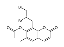 6-methyl-7-acetoxy-8-(2',3'-dibromopropyl)coumarin结构式