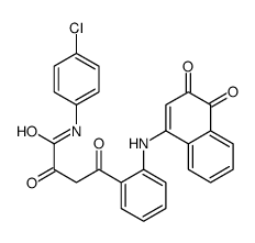 N-(4-chlorophenyl)-4-[2-[(3,4-dioxonaphthalen-1-yl)amino]phenyl]-2,4-dioxobutanamide结构式