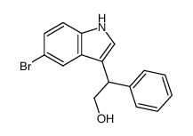 2-(5-bromo-1H-indol-3-yl)-2-phenyl-ethanol结构式