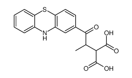 2-[1-oxo-1-(10H-phenothiazin-2-yl)propan-2-yl]propanedioic acid Structure