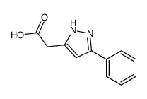 2-(3-phenyl-1H-pyrazol-5-yl)acetic acid Structure