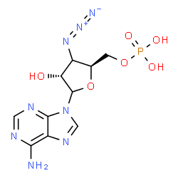 9-(3'-azido-3'-deoxyxylofuranosyl)adenine 5'-monophosphate structure