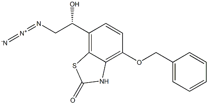 7-[(1R)-2-azido-1-hydroxyethyl]-4-(benzyloxy)-1,3-benzothiazol-2(3H)-one结构式