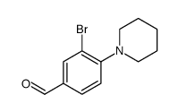 Benzaldehyde, 3-bromo-4-(1-piperidinyl)- Structure