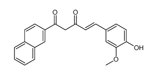 (E)-5-(4-hydroxy-3-methoxyphenyl)-1-(naphthalene-2-yl)-pent-4-ene-1,3-dione Structure