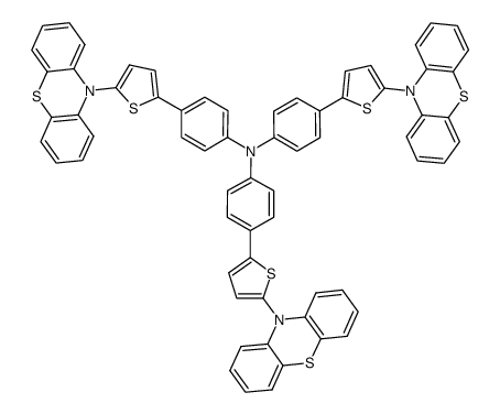 4,4',4''-tris[5-(phenothiazin-10-yl)thien-2-yl]triphenylamine结构式