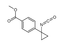 Benzoic acid, 4-(1-isocyanatocyclopropyl)-, Methyl ester结构式