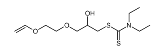 S-<2-Hydroxy-6-vinyloxy-4-oxa-hexyl->-N,N-diethyl-dithiocarbamat Structure