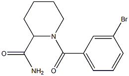 1-(3-溴苯甲酰基)哌啶-2-酰胺结构式