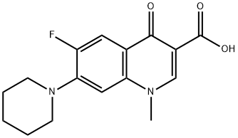 6-Fluoro-1-methyl-4-oxo-7-piperidin-1-yl-1,4-dihydroquinoline-3-carboxylic acid structure