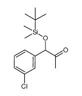 (+/-)-1-[(tert-butyldimethylsilyl)oxy]-1-(3-chlorophenyl)propan-2-one Structure