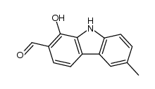 1-hydroxy-6-methylcarbazole-2-carboxaldehyde结构式