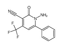 1,2-dihydro-1-amino-4-trifluoromethyl-6-phenyl-2-oxopyridine-3-carbonitrile结构式