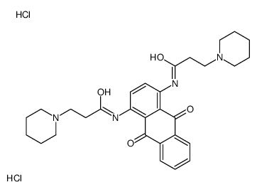 N-[9,10-dioxo-4-(3-piperidin-1-ylpropanoylamino)anthracen-1-yl]-3-piperidin-1-ylpropanamide,dihydrochloride Structure