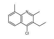 4-chloro-3-ethyl-2,8-dimethylquinoline结构式