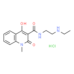 4-HYDROXY-1-METHYL-2-OXO-1,2-DIHYDRO-QUINOLINE-3-CARBOXYLIC ACID (2-ETHYLAMINO-ETHYL)-AMIDE HCL structure