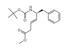 Methyl (S)-5-[(tert-butoxycarbonyl)amino]-6-phenyl-(E)-3-hexenoate Structure