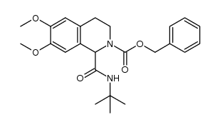 2-benzyloxycarbonyl-6,7-dimethoxy-1-tert-butylcarbamoyl-1,2,3,4-tetrahydroisoquinoline Structure