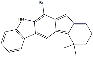 2-溴-7,7-二甲基-5,7-二氢茚并[2,1-B]咔唑结构式