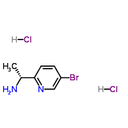 (R)-1-(5-溴吡啶-2-基)乙-1-胺二盐酸盐结构式