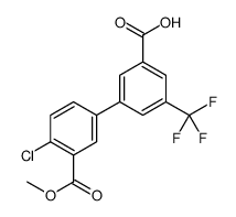 3-(4-chloro-3-methoxycarbonylphenyl)-5-(trifluoromethyl)benzoic acid结构式