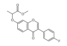 methyl 2-[3-(4-fluorophenyl)-4-oxochromen-7-yl]oxypropanoate结构式