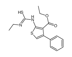 ethyl 2-(ethylcarbamothioylamino)-4-phenylthiophene-3-carboxylate Structure