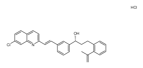 1R-{(3-[(E)-2-(7-chloroquinolin-2-yl) vinyl] phenyl)}-3- [2-(prop-1-en-2-yl) phenyl] propan-1-ol hydrochloride结构式