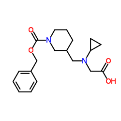 N-({1-[(Benzyloxy)carbonyl]-3-piperidinyl}methyl)-N-cyclopropylglycine Structure