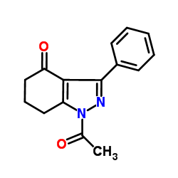 1-Acetyl-3-phenyl-1,5,6,7-tetrahydro-4H-indazol-4-one Structure