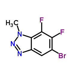 5-Bromo-6,7-difluoro-1-methyl-1H-benzotriazole结构式