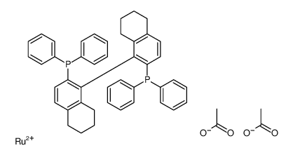 Diacetato[(S)-(-)-2,2'-bis(diphenylphosphino)-5,5',6,6',7,7',8,8'-octahydro-1,1'-binaphthy]ruthenium(II) Structure